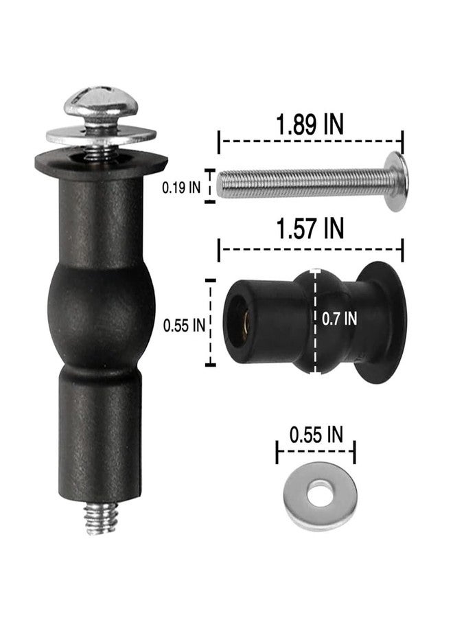 MASTER BATH مفصلات غطاء مقعد المرحاض من ماستر باث، نوع التثبيت العلوي، مع جلبة مطاطية وقوس تثبيت، مثبتات غطاء المرحاض، براغي تثبيت غطاء مقعد المرحاض، طقم قطع غيار مقعد المرحاض، ملحقات المرحاض - Image 5